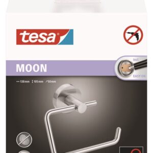 tesa Moon selvklæbende toiletpapirholder i rustfrit stål